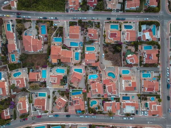 İnsansız Hava Aracı Havuz Evleri İspanya Balear Adası Menorkası