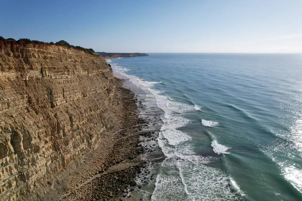 Vista Aerea Pescatori Sentiero Algarve Portugal Lagos Porto Praia Luz — Foto Stock