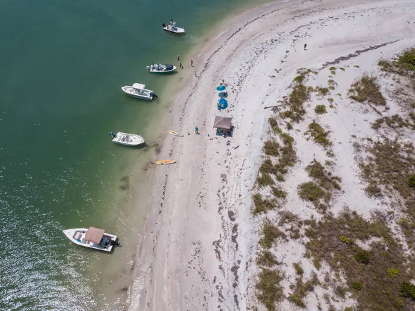 Blick Von Oben Auf Den Schönen Strand Drohnenaufnahmen Von Türkisfarbenem — Stockfoto