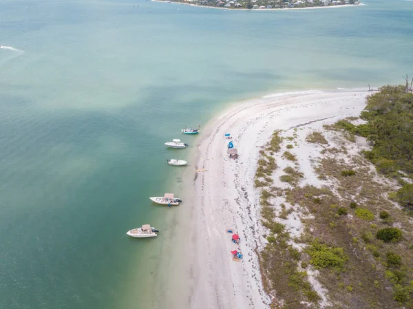 Top View Beautiful Beach Aerial Drone Shot Turquoise Sea Water — Stock Photo, Image