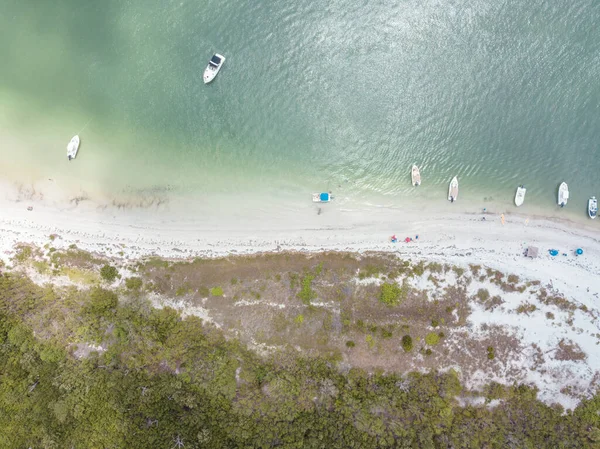 Vista Superior Hermosa Playa Aerial Drone Shot Turquoise Sea Water — Foto de Stock