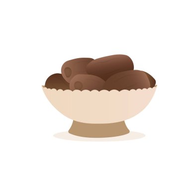 Tarih meyve tabağı çizim vektör illüstrasyonu