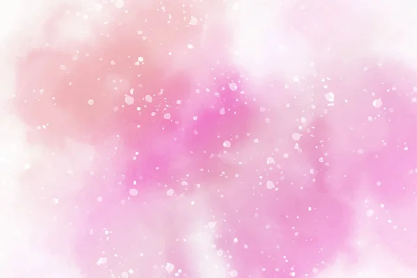 Pink watercolor background in paper art style on soft light background — 图库矢量图片