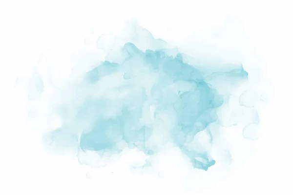 Pincel aquarela azul pintar textura vetorial. Aquarelle abstrato mão desenhado líquido cor fria fundo — Vetor de Stock