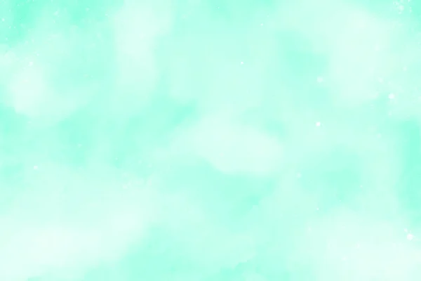 Mint green gradient watercolor vector background. Hand drawn aquarelle texture — 图库矢量图片