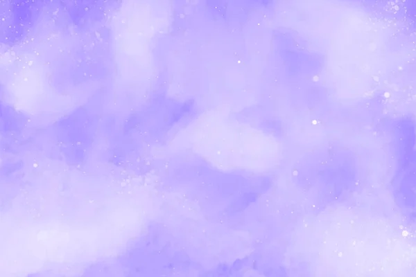 Purple or violet abstract watercolor vector background. Snowfall on a cold blue winter background — Vettoriale Stock