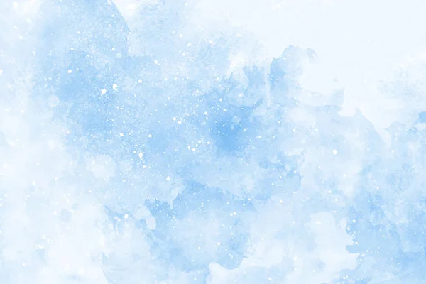 Resumen azul invierno acuarela fondo — Vector de stock