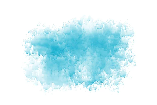 Abstracto azul salpicadura de acuarela sobre un fondo blanco — Vector de stock