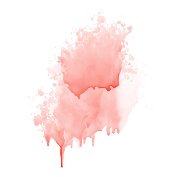 Červená akvarel krev stříknutí na bílém pozadí — Stockový vektor