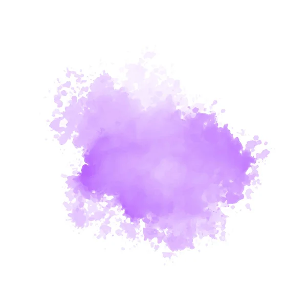 Abstrait aquarelle violette éclaboussure d'eau sur un fond blanc — Image vectorielle