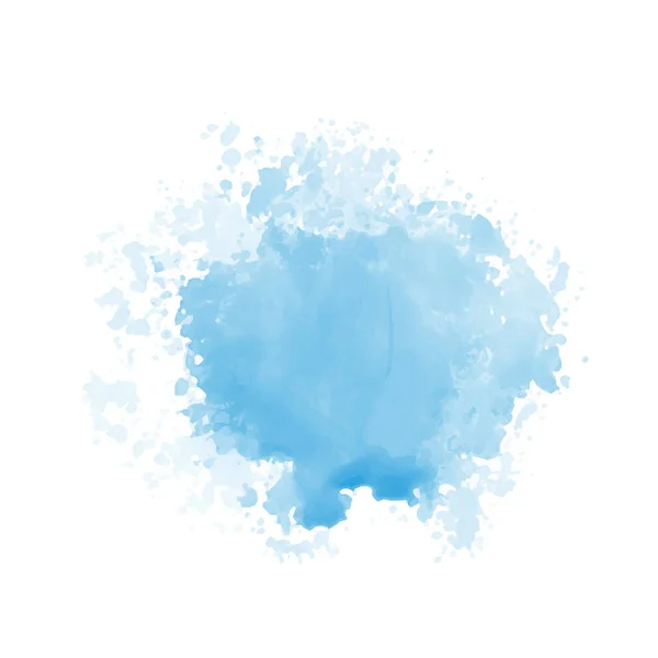 Patrón abstracto con nube de acuarela azul sobre fondo blanco — Vector de stock