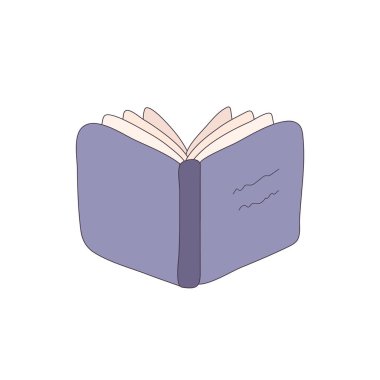 Okul kitabının taslağını aç. Defter karalama simgesi. El çizimi günlük