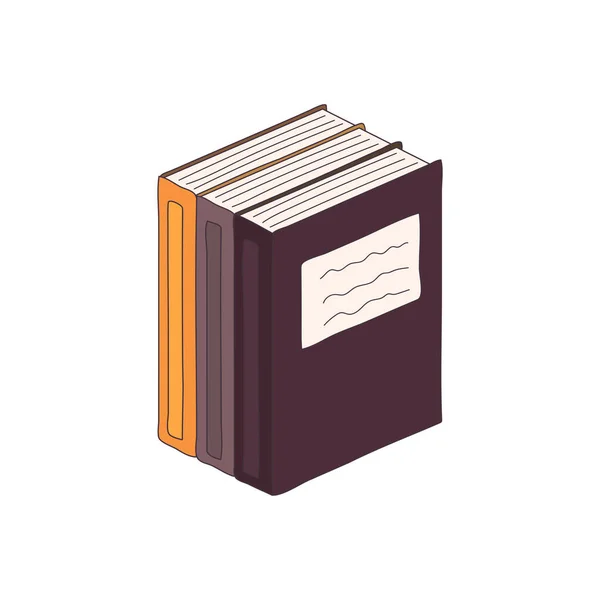 Stack of books doodle illustration. Pile of books for school library or bookstore — Stock Photo, Image