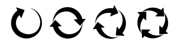 Set van cirkel pijl pictogrammen — Stockfoto