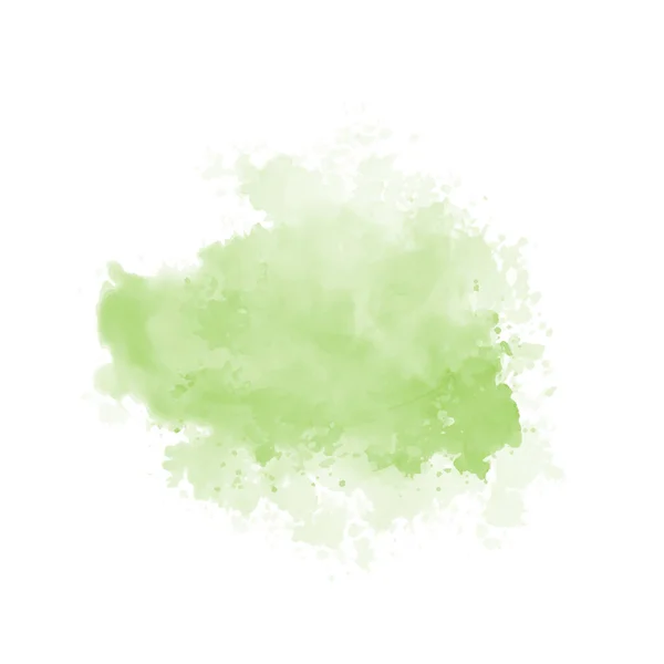 Esguicho de água aquarela verde abstrato em um fundo branco — Fotografia de Stock