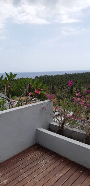 Uma Vista Espetacular Uma Villa Luxo Com Vista Para Praia — Fotografia de Stock