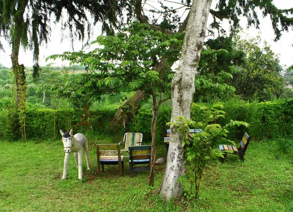 Parque Infantil Abandonado Agora Parece Assustador — Fotografia de Stock