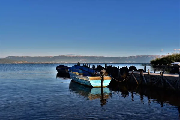 Lago Paz Tranquilidad Ciudad Ohrid — Foto de Stock