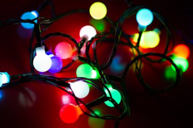 karışık çok renkli Noel ağacı ışıkları