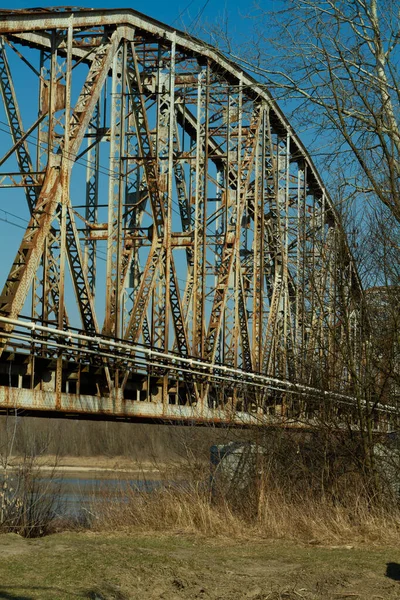 Una Vista Envergadura Del Viejo Puente Ferroviario — Foto de Stock