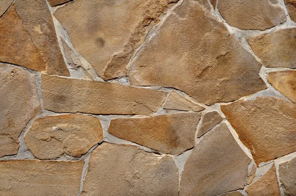 Yellow Stone Limestone Texture Irregular Shape Natural Lines Retaining Wall — Stockfoto