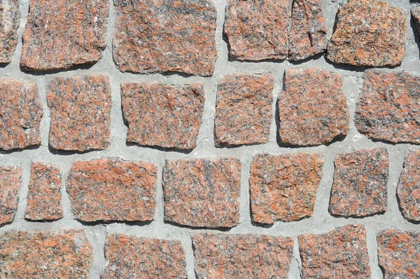 Texture Masonry Red Granite Natural Stone Concrete Rows Noisy Texture — Stockfoto