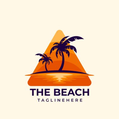 Vektör Logosu İllüstrasyon Plajı