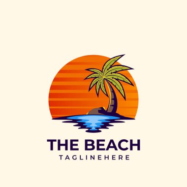 Vektör Logosu İllüstrasyon Plajı