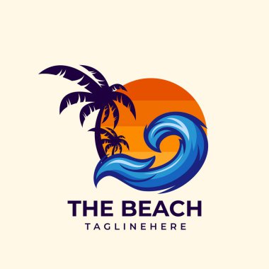 Vektör Logosu İllüstrasyon Plajı