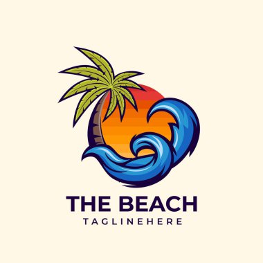 Vektör Logosu İllüstrasyon Plajı