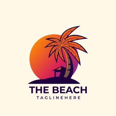 Vektör Logosu İllüstrasyon Plajı