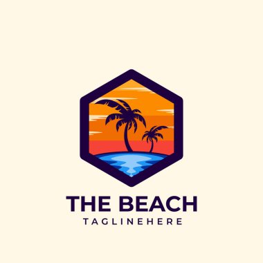 Vektör Logosu İllüstrasyon Plajı