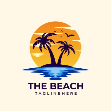 Vektör Logosu İllüstrasyon Plajı