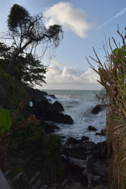 Toco sahili ve kıyı şeridi manzarası, Toco, Trinidad ve Tobago