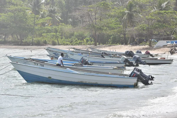 Toko Trinidad Tobago March 2022 Wooden Fishing Boats Fishing Pirogues — стоковое фото