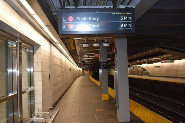 Manhattan Nova Iorque Eua Maio 2022 Estação Metrô Cortlandt Street — Fotografia de Stock