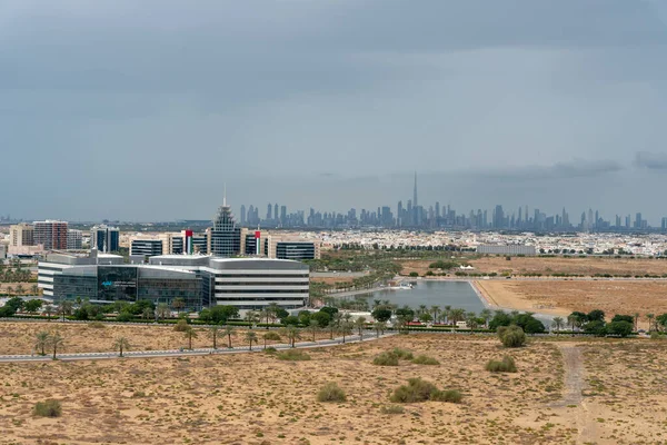 Dubai United Arab Emirates January 2022 Dubai Skyline View Top — Fotografia de Stock