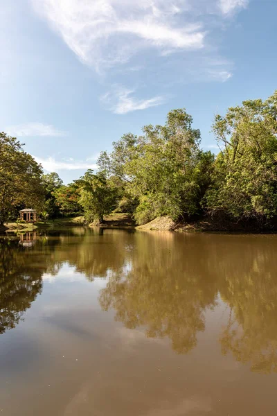Labuan, Malezya-08 Haziran 2021, Labuan Botanik Bahçesi Labuan Adası 'nın en ünlü yerlerinden biridir. Kasabaya yakın bir yerde. Jalan OKK Abdullah boyunca eski havaalanının hemen arkasında yer almaktadır..
