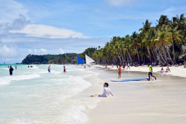 Boracay Island, Philippines, July 10, 2022, tourist spot in central Philippines, lot of visitors coming from country and around the world.
