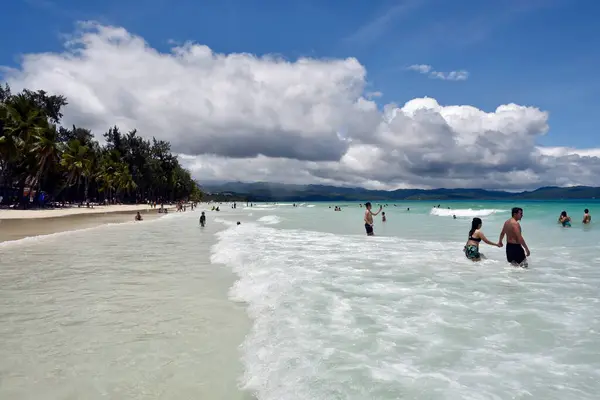 Boracay Island Philippines July 2022 Tourist Spot Central Philippines Lot — Foto Stock