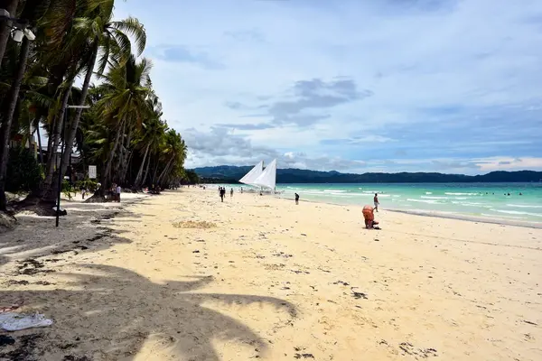 Boracay Island Philippines July 2022 Tourist Spot Central Philippines Lot — Foto Stock
