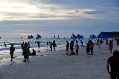 Boracay Island, Philippines, July 10, 2022, tourist spot in central Philippines, lot of visitors coming from country and around the world.