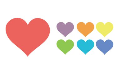 Resim toplama kalbi poster simgesi simgesi düğmesi web sitesi için pek çok stil diğer tasarım