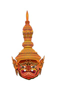 Resimli Khon Tayland Güzel Sanatlar, değerli, maskeli performans, maymunlar ve devler poster yapımı, öğrenme, öğretim, tasarım için savaşıyor.