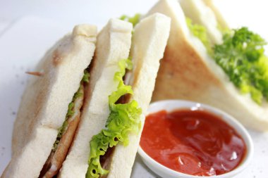 makanan yang biasanya terdiri dari sayuran, keju atau daging yang diiris, diletakkan di atas di antara irisan roti, atau lebih tepatnya makanan apa di mana dua atau lebih potongan roti berfungsi sebagai pembungkus untuk jenis makanan lain.