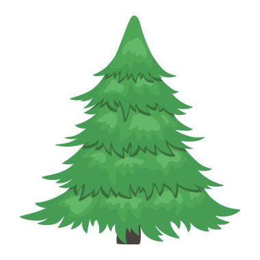 El çizimi Noel ağacı. Beyaz arkaplanda izole edilmiş vektör karalama çizimi.