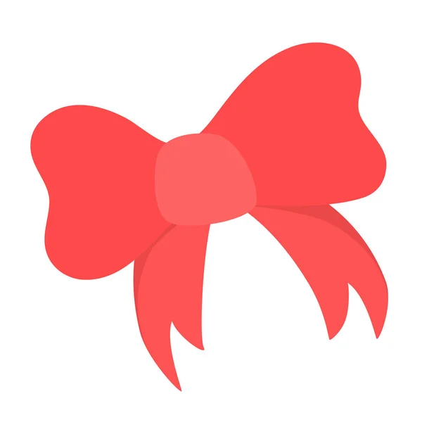 Hand Drawn Decorative Red Bow Vector Doodle Sketch Illustration Isolated — Image vectorielle