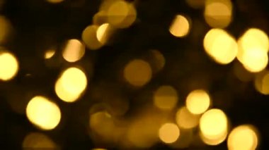Bulanık garland. Şehir gece lambası bokeh, ufuk arka plan bulanıklık. Noel soyut.