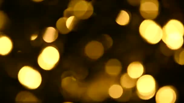 Verschwommene Girlanden. Stadt Nacht Licht verschwimmen Bokeh, defokussiert Hintergrund. Weihnachten abstrakt. — Stockvideo