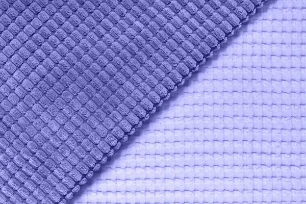 Violette of zeer peri diagonale textiel. Bovenaanzicht. Abstract geruit zacht patroon. — Stockfoto